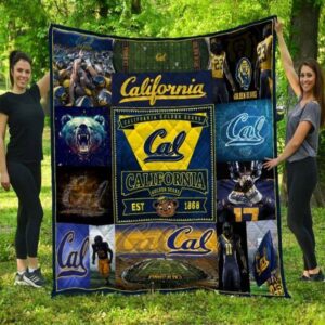 California Golden Bears Quilt Blanket Game Day Elegance Throw 1