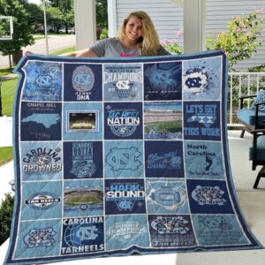 Carolina Tar Heels Quilt Blanket…