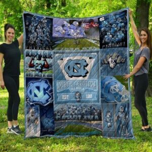 Carolina Tar Heels Quilt Blanket Sporty Essence Warmth 1