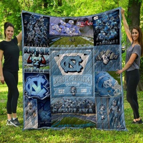 Carolina Tar Heels Quilt Blanket Sporty Essence Warmth