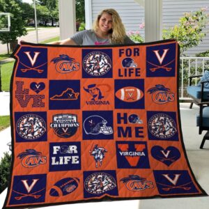 Cavaliers Virginia Quilt Blanket Stylish Victory Snuggle 1