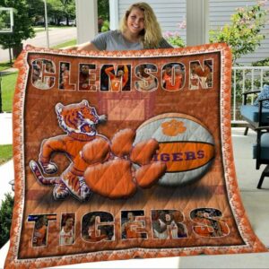 Clemson Tigers Quilt Blanket Joyful…