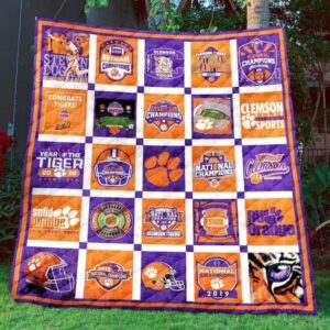 Clemson Tigers Quilt Blanket Stylish…