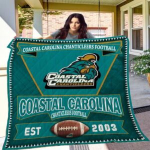 Coastal Carolina Chanticleers Quilt Blanket…