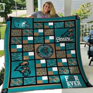 Coastal Carolina Chanticleers Quilt Blanket…