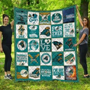 Coastal Carolina Chanticleers Quilt Blanket…