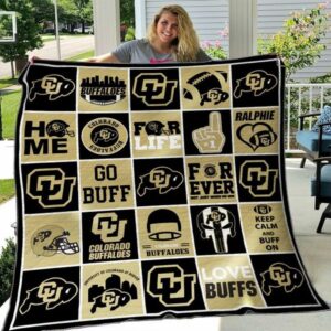 Colorado Buffaloes Quilt Blanket Collegiate…