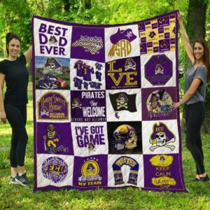 East Carolina Pirates Quilt Blanket…