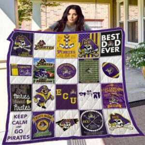 East Carolina Pirates Quilt Blanket…