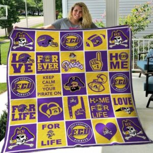 East Carolina Pirates Quilt Blanket…