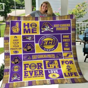 East Carolina Pirates Quilt Blanket…