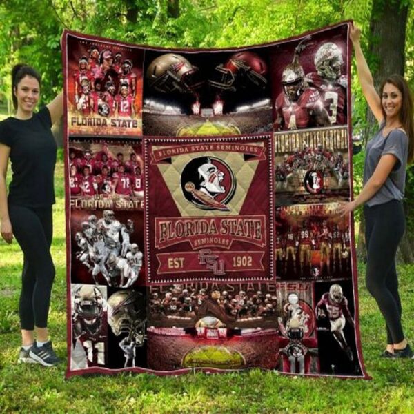 Florida State Seminoles Quilt Blanket Sports Fan Elegance Wrap