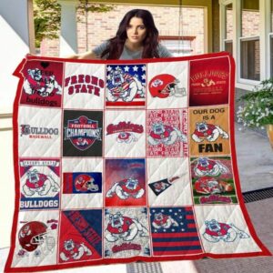 Fresno State Bulldogs Quilt Blanket…