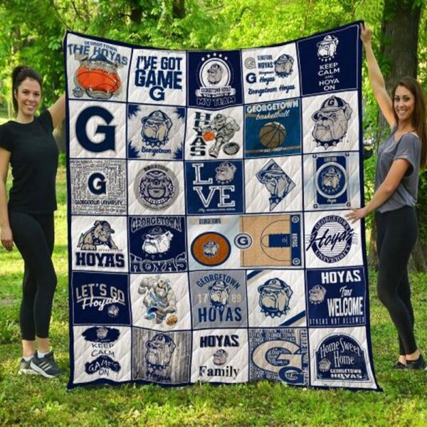 Georgetown Hoyas Quilt Blanket Game Time Essence Cover