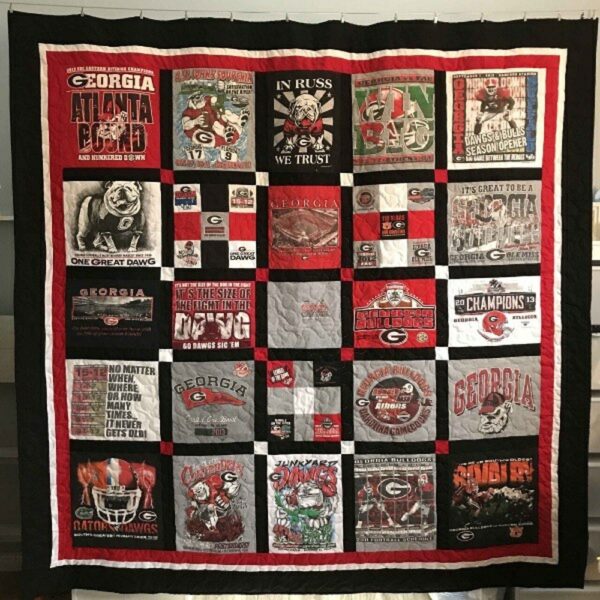 Georgia Bulldogs Quilt Blanket Celestial Essence Nook