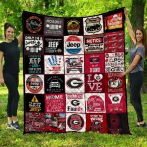 Georgia Bulldogs Quilt Blanket Sports…