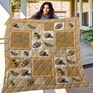 Georgia Tech Yellow Jackets Quilt Blanket Team Spirit Comfort 1