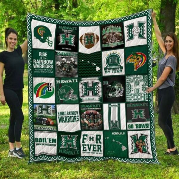 Hawaii Warriors Quilt Blanket Collegiate Essence Cozy