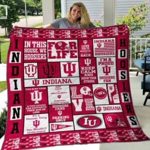 Indiana Hoosiers Quilt Blanket Game…