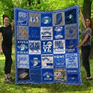 Indiana State Sycamores Quilt Blanket…