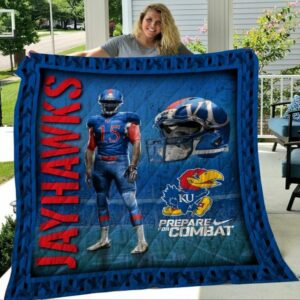 Kansas Jayhawks Quilt Blanket Team…