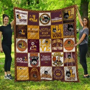 Loyola Ramblers Quilt Blanket Stylish…