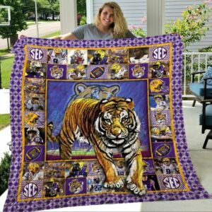 Lsu Tigers Quilt Blanket Joyful…