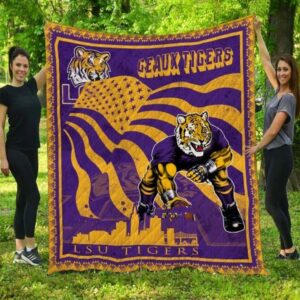 Lsu Tigers Quilt Blanket Sporty…