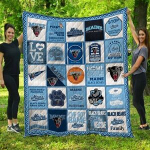 Maine Black Bears Quilt Blanket…