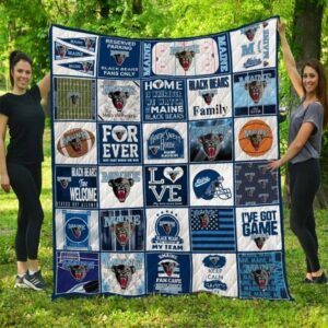 Maine Black Bears Quilt Blanket…