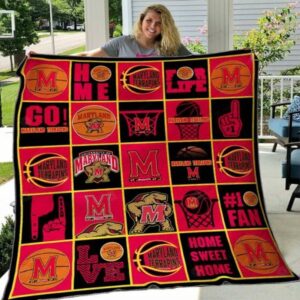 Maryland Terrapins Quilt Blanket Game…