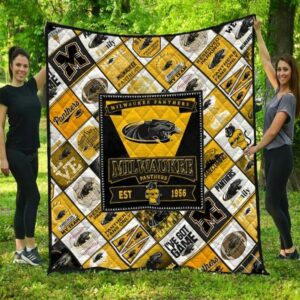 Milwaukee Panthers Quilt Blanket Cheerful…