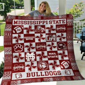 Mississippi State Bulldogs Quilt Blanket…