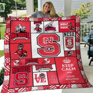 NC State Wolfpack Quilt Blanket Collegiate Glory Wrap 1