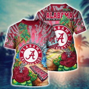 NCAA Alabama Crimson Tide 3D T Shirt Champion Street Style 2