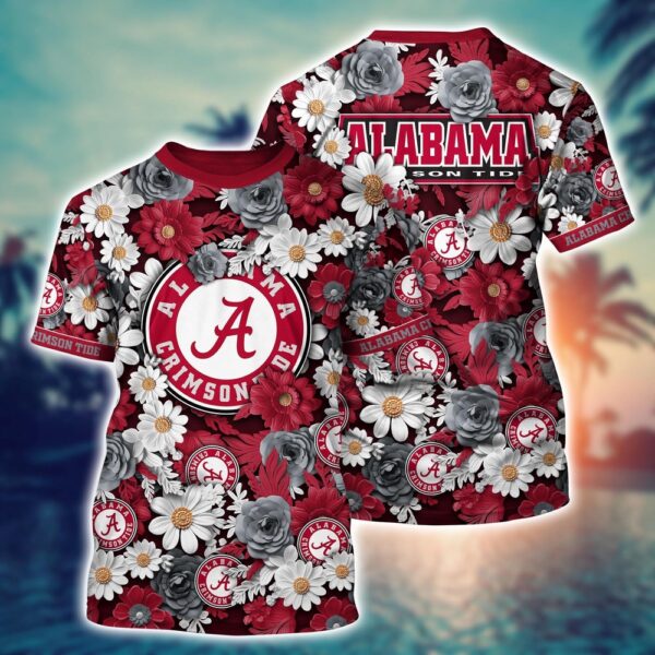 NCAA Alabama Crimson Tide 3D T-Shirt Chic Vibes In Threads