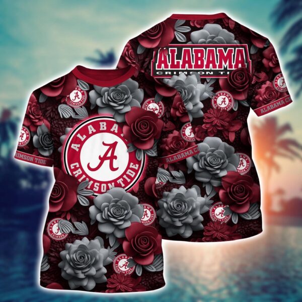 NCAA Alabama Crimson Tide 3D T-Shirt Comfort Fusion Chic For Sports Fans