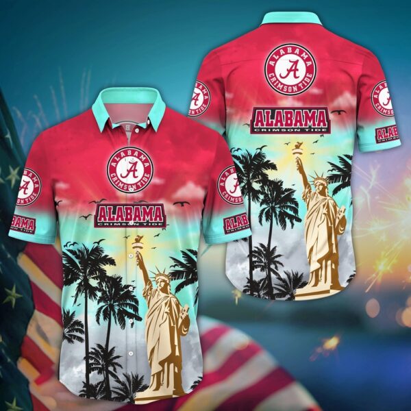 NCAA Alabama Crimson Tide Hawaiian Shirt Island Huddle NCAA Floral Edition For Sports Enthusiasts