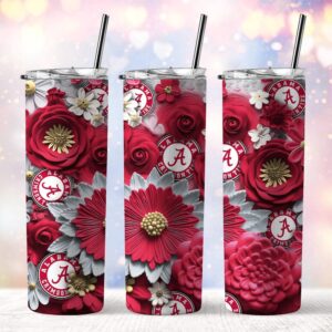 NCAA Alabama Crimson Tide Skinny Tumbler Elegant Sips Of Victory 1