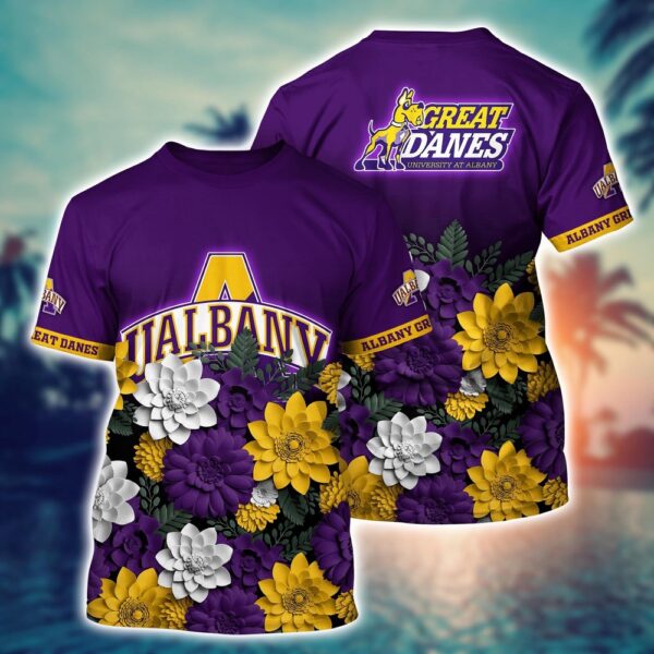 NCAA Albany Great Danes 3D T-Shirt Champion Bliss Parade For Sports Fans