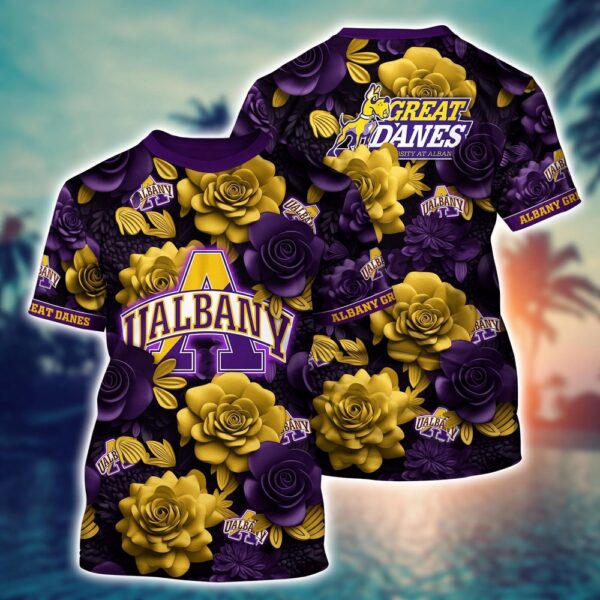 NCAA Albany Great Danes 3D T-Shirt Champion Elegance Bliss For Sports Fans