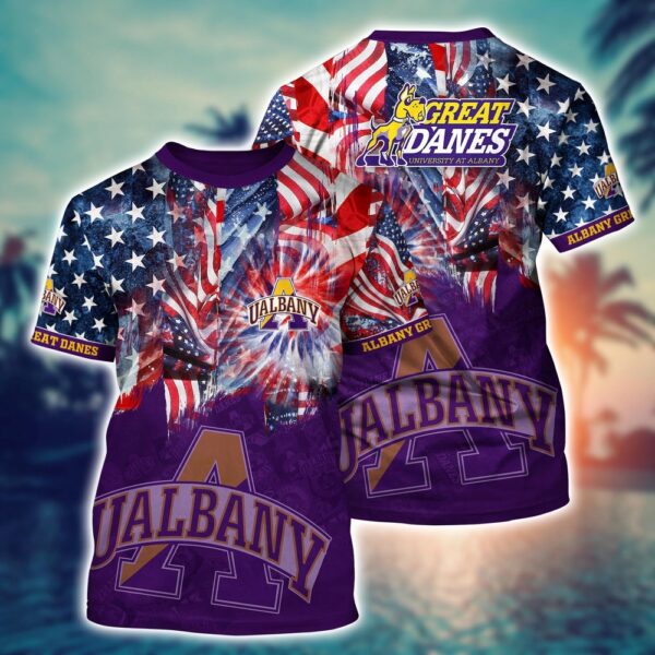 NCAA Albany Great Danes 3D T-Shirt Euphoria in Every Stitch