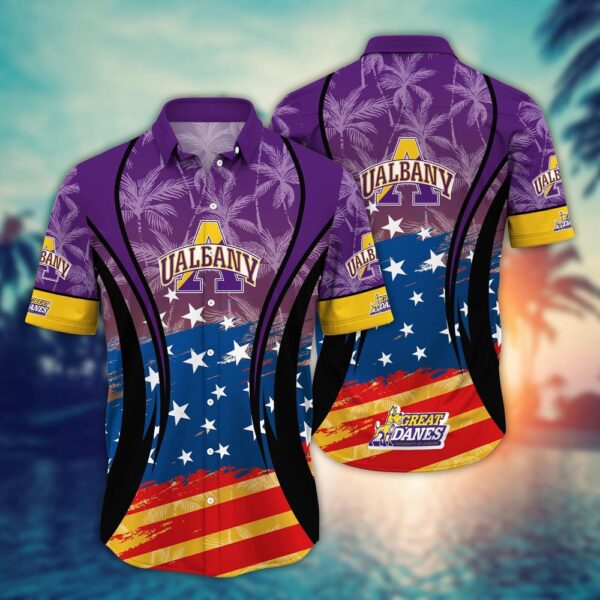 NCAA Albany Great Danes Hawaiian Shirt Campus Cool For Sports Enthusiasts