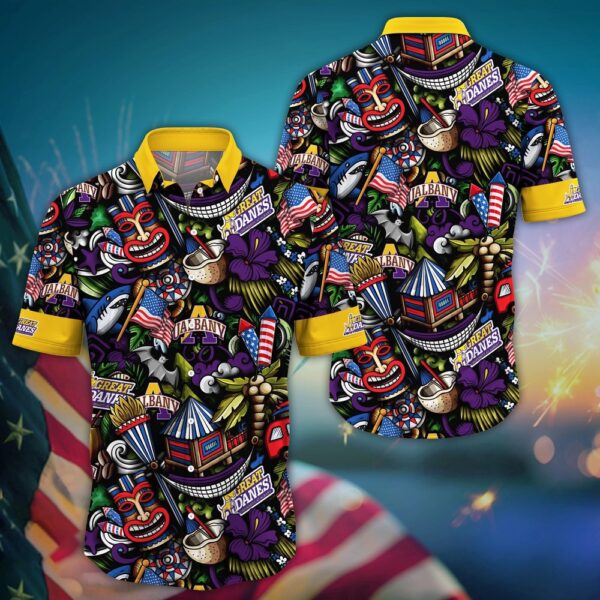 NCAA Albany Great Danes Hawaiian Shirt Cheer Squad Chic For Sports Enthusiasts