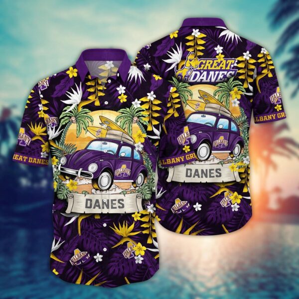 NCAA Albany Great Danes Hawaiian Shirt Island Glamour For Big Fan