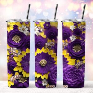 NCAA Albany Great Danes Skinny Tumbler Beverage Blissful Moments 1