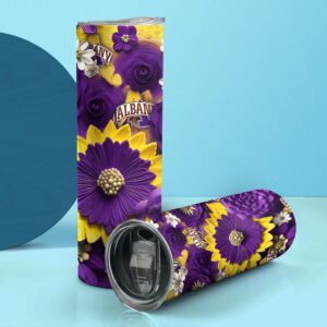 NCAA Albany Great Danes Skinny Tumbler Beverage Blissful Moments 2