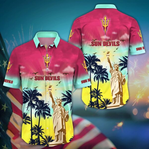 NCAA Arizona State Sun Devils Hawaiian Shirt Palm Tree Passion For Sports Enthusiasts