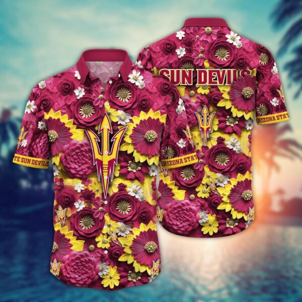 NCAA Arizona State Sun Devils Hawaiian Shirt Rinkside Radiance For Big Fan