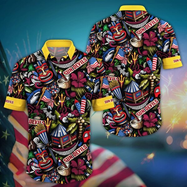 NCAA Arizona State Sun Devils Hawaiian Shirt Spectacular Spirit For Sports Enthusiasts